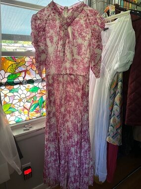 ML MONIQUE LHUILLIER Short sleeve midi dress